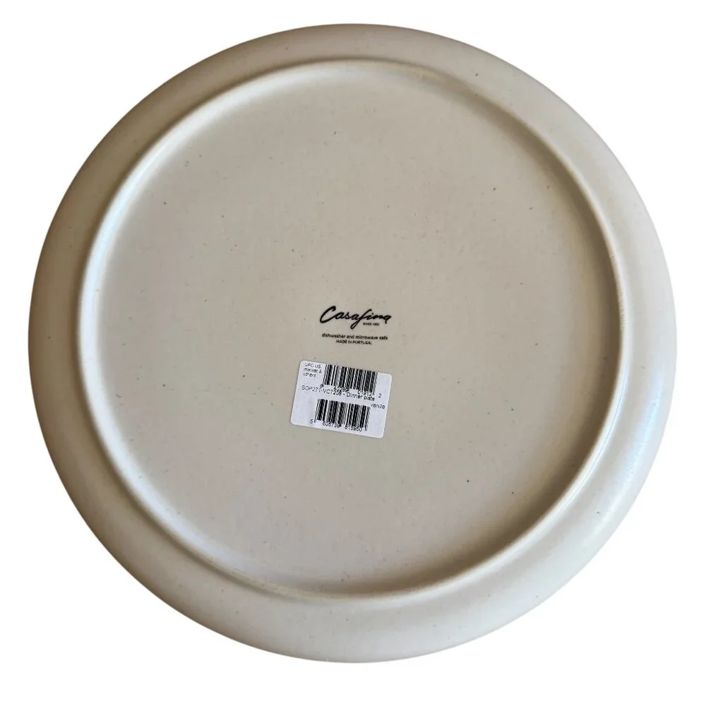 Casafina Ceramic Stoneware 10.5 Dinner Plate Pacifica Collection Vanilla Speckle - Picture 2 of 13